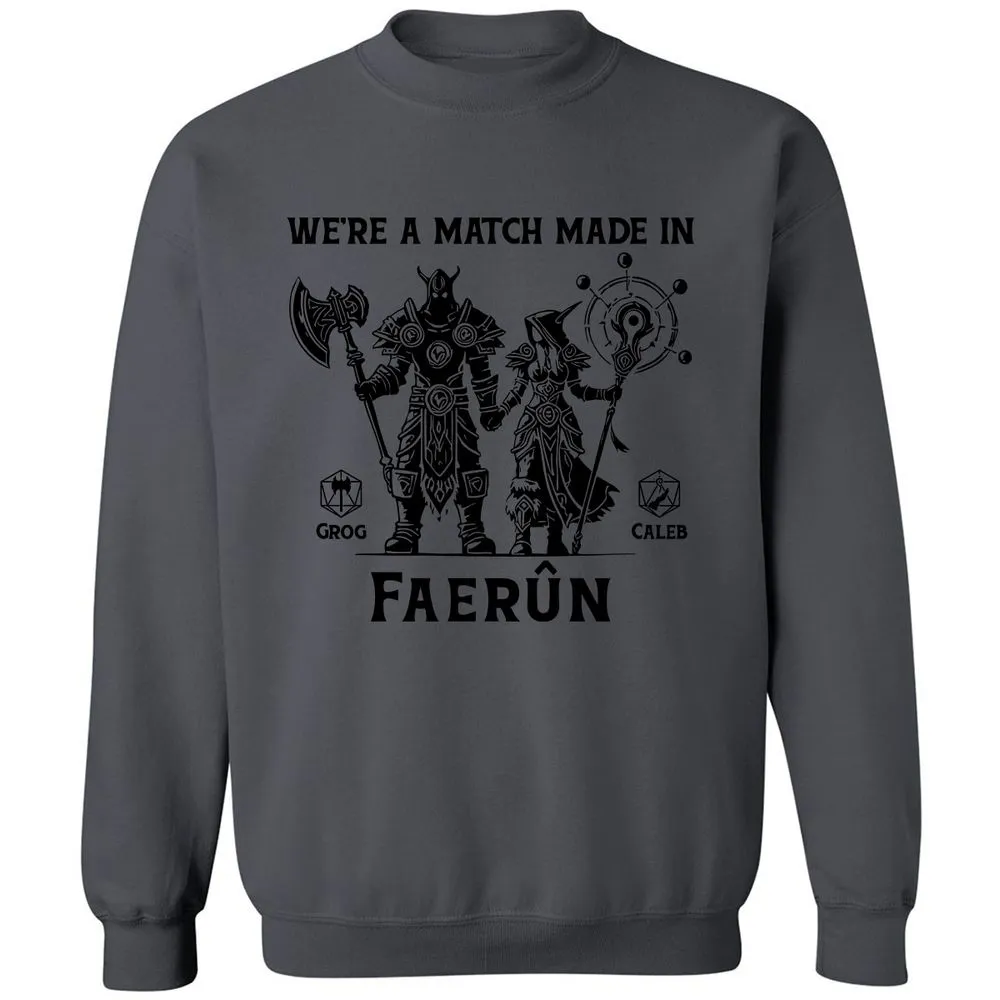 Custom DnD Class Couple Classic Unisex Sweatshirt - Charcoal - 7