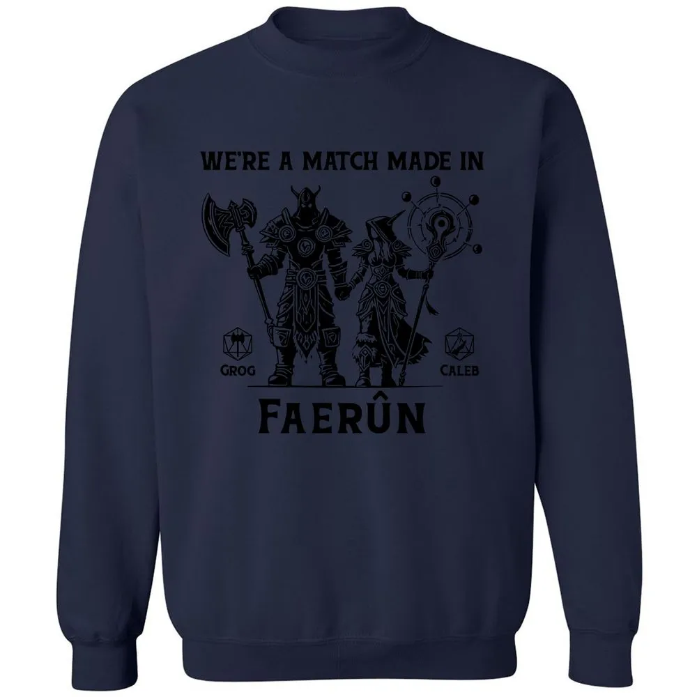 Custom DnD Class Couple Classic Unisex Sweatshirt - Navy - 8