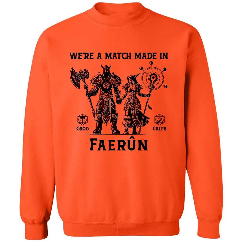 Custom DnD Class Couple Classic Unisex Sweatshirt - Orange - 10