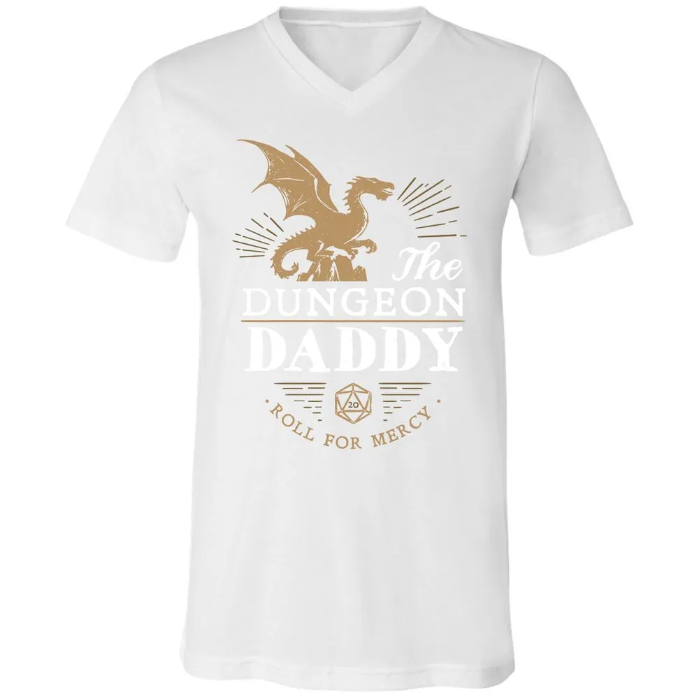 Dungeon Daddy Roll For Mercy Unisex V-Neck T-Shirt - White - 5
