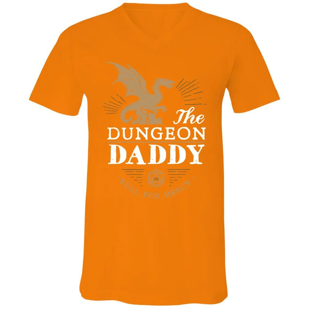 Dungeon Daddy Roll For Mercy Unisex V-Neck T-Shirt - Orange - 11