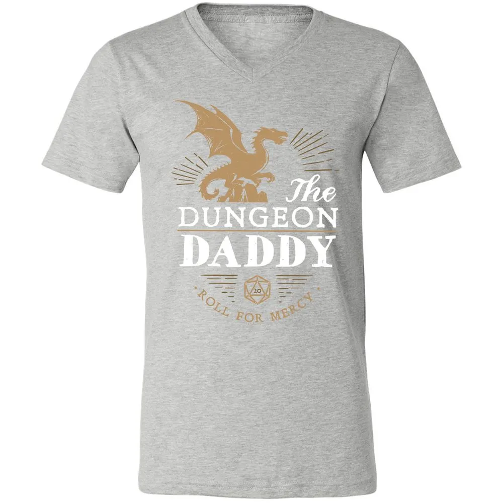 Dungeon Daddy Roll For Mercy Unisex V-Neck T-Shirt - Athletic Heather - 7