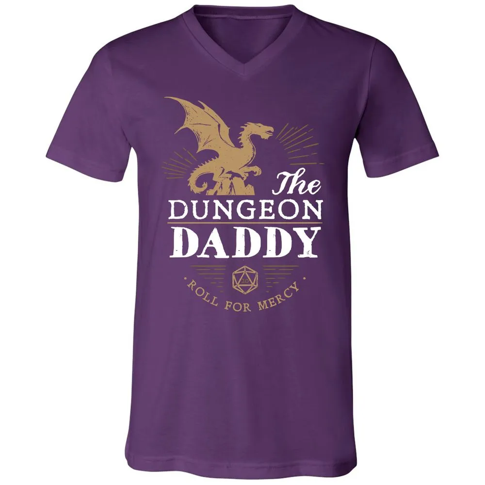 Dungeon Daddy Roll For Mercy Unisex V-Neck T-Shirt - Team Purple - 9