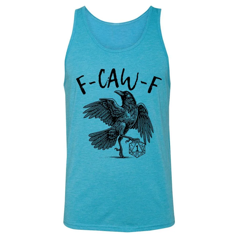Unisex Jersey Tank - White - Aqua Triblend - 3
