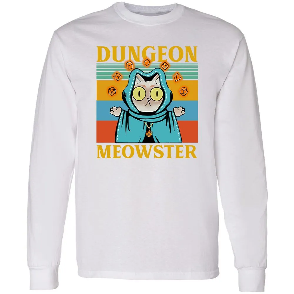 Dungeon Meowster Long Sleeve T-Shirt - White - 5