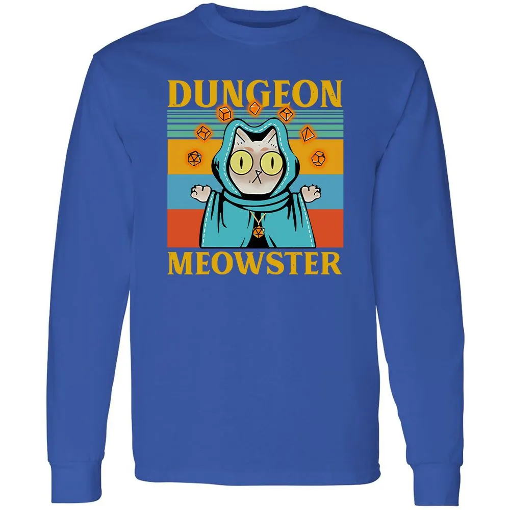 Dungeon Meowster Long Sleeve T-Shirt - Royal - 8