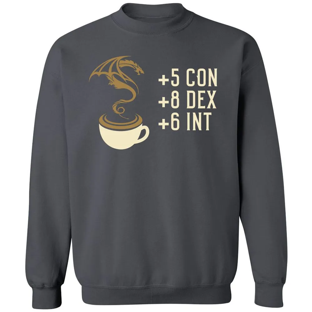 Coffee Dragon Classic Unisex Sweatshirt - Charcoal - 7