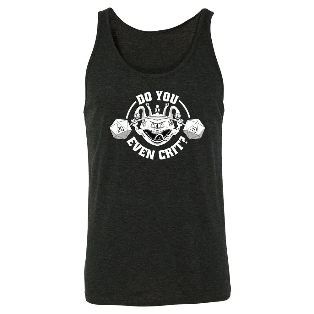 Do You Even Crit Unisex Jersey Tank - Charcoal Black Triblend - 5