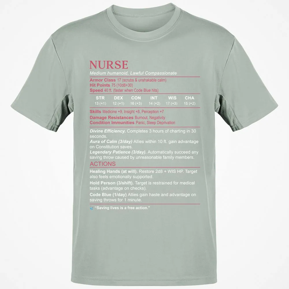 Nurse Stats 3 Classic Unisex T-Shirt - Ash - 2