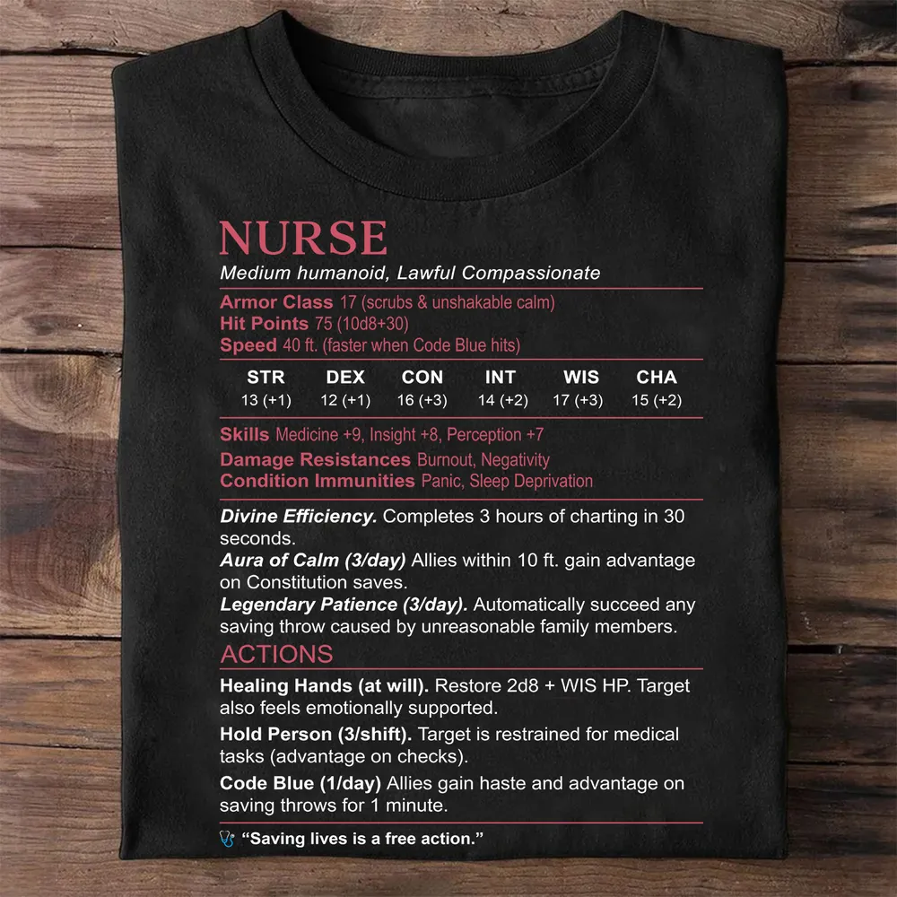 Nurse Stats 3 Classic Unisex T-Shirt - 1