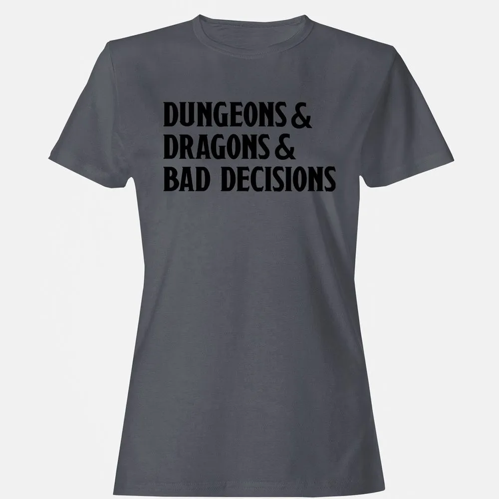 Bad Decisions Women's T-Shirt - Dark Heather - 5