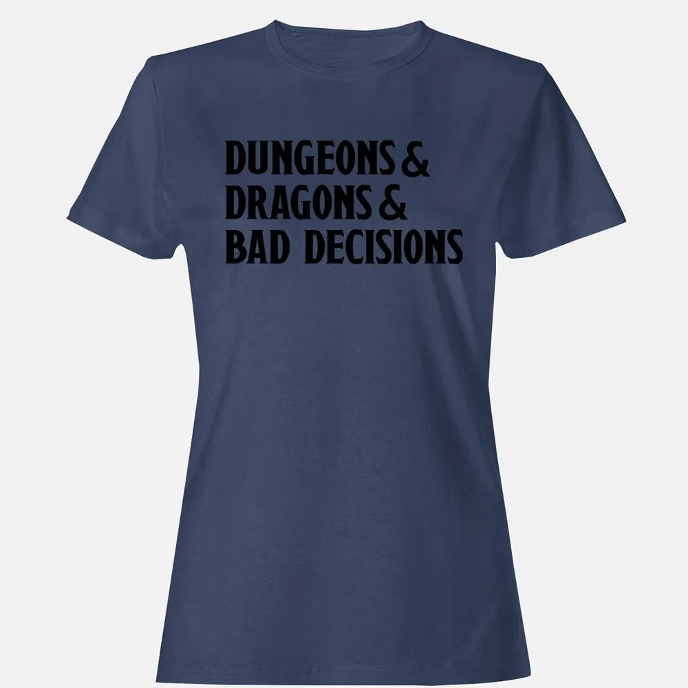 Bad Decisions Women's T-Shirt - Navy - 10