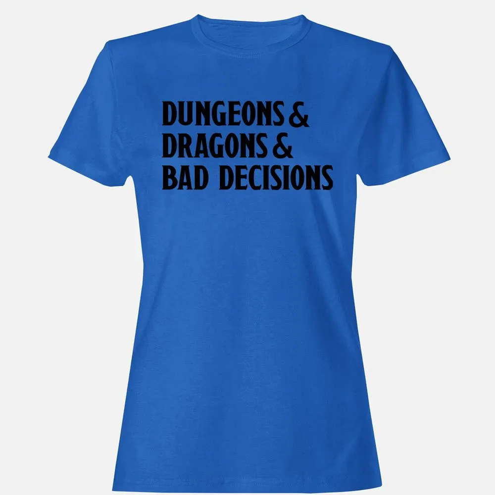 Bad Decisions Women's T-Shirt - Royal - 14