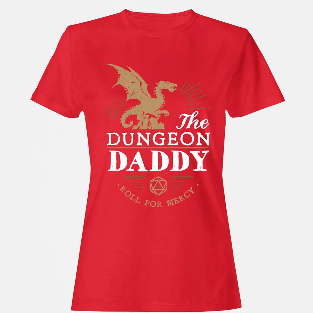 Dungeon Daddy Roll For Mercy Women's T-Shirt - Red - 13