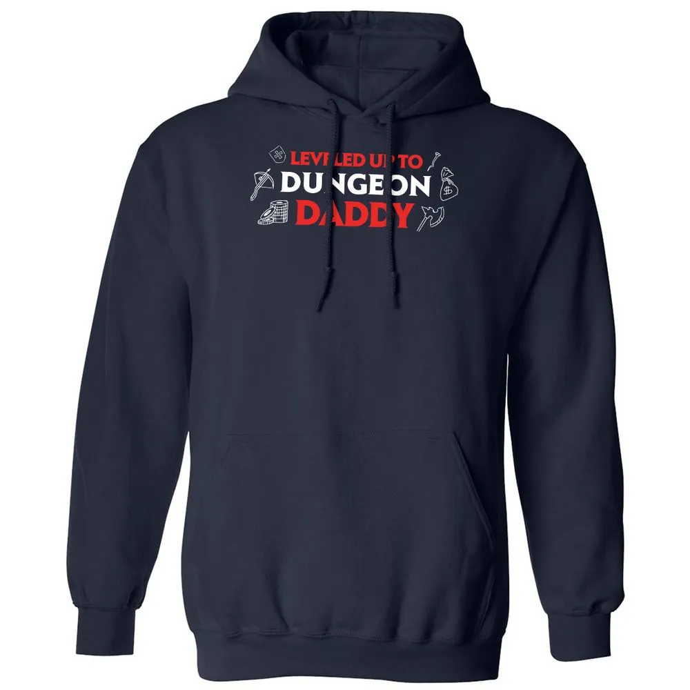 Leveled Up To Dungeon Daddy Classic Unisex Hoodie - Navy - 2