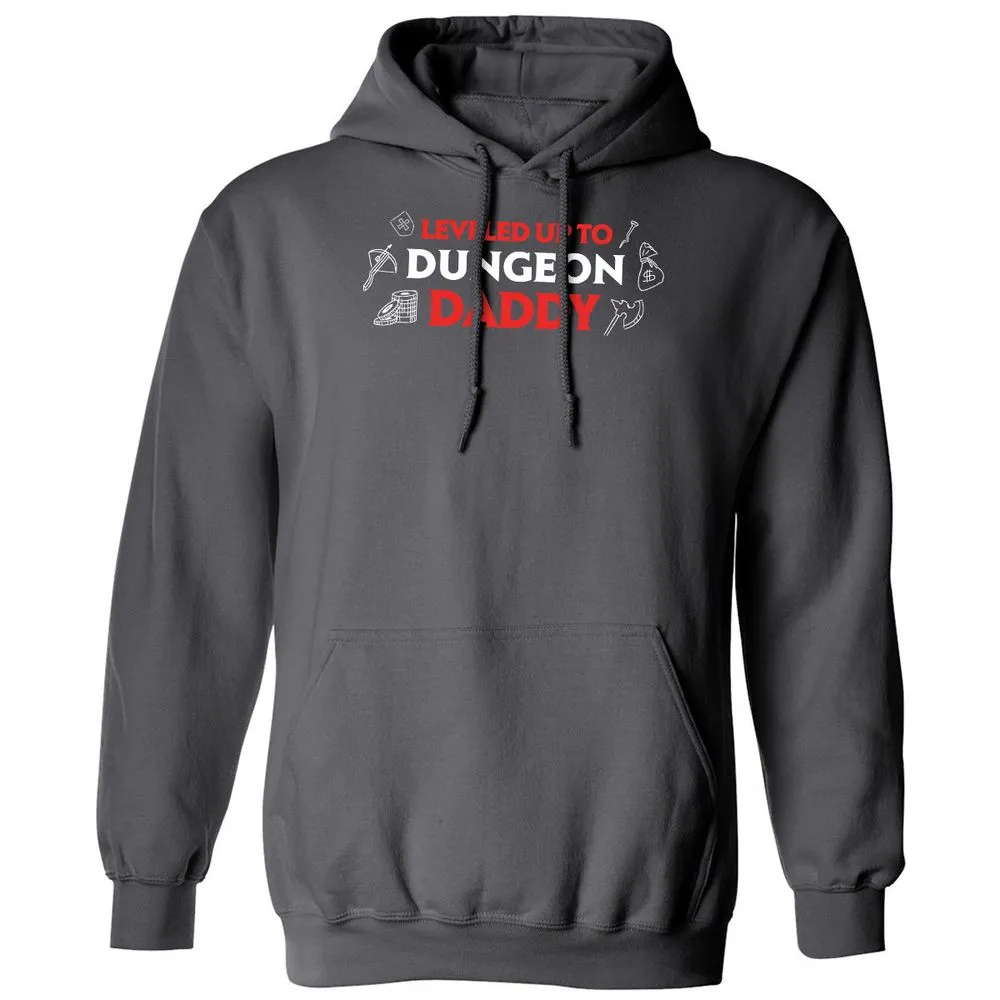 Leveled Up To Dungeon Daddy Classic Unisex Hoodie - Charcoal - 7