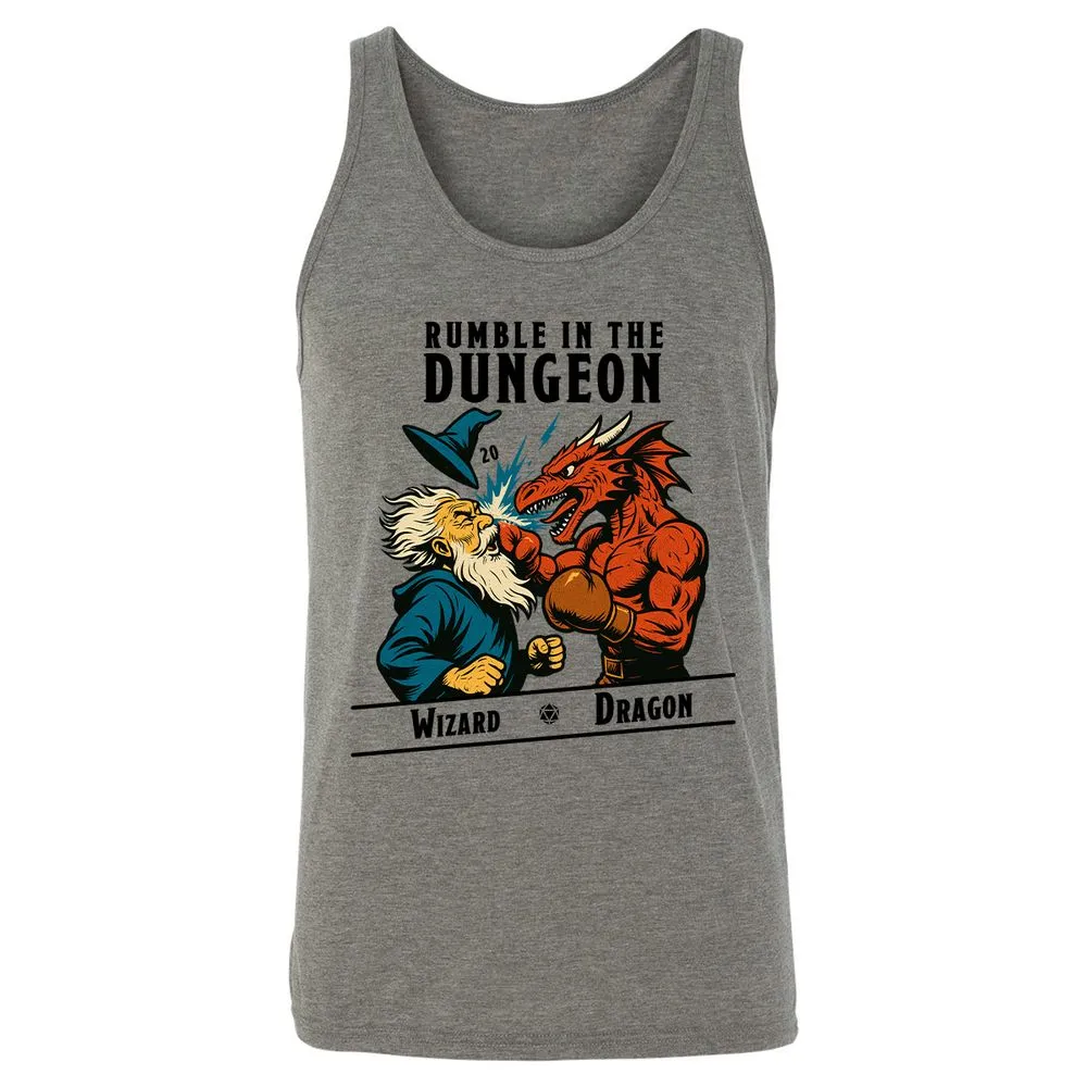 Rumble in the Dungeon Unisex Jersey Tank - Grey Triblend - 2