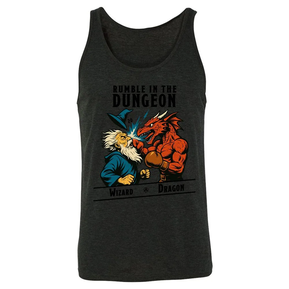 Rumble in the Dungeon Unisex Jersey Tank - Charcoal Black Triblend - 5