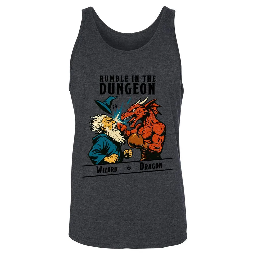 Rumble in the Dungeon Unisex Jersey Tank - Dark Grey Heather - 6