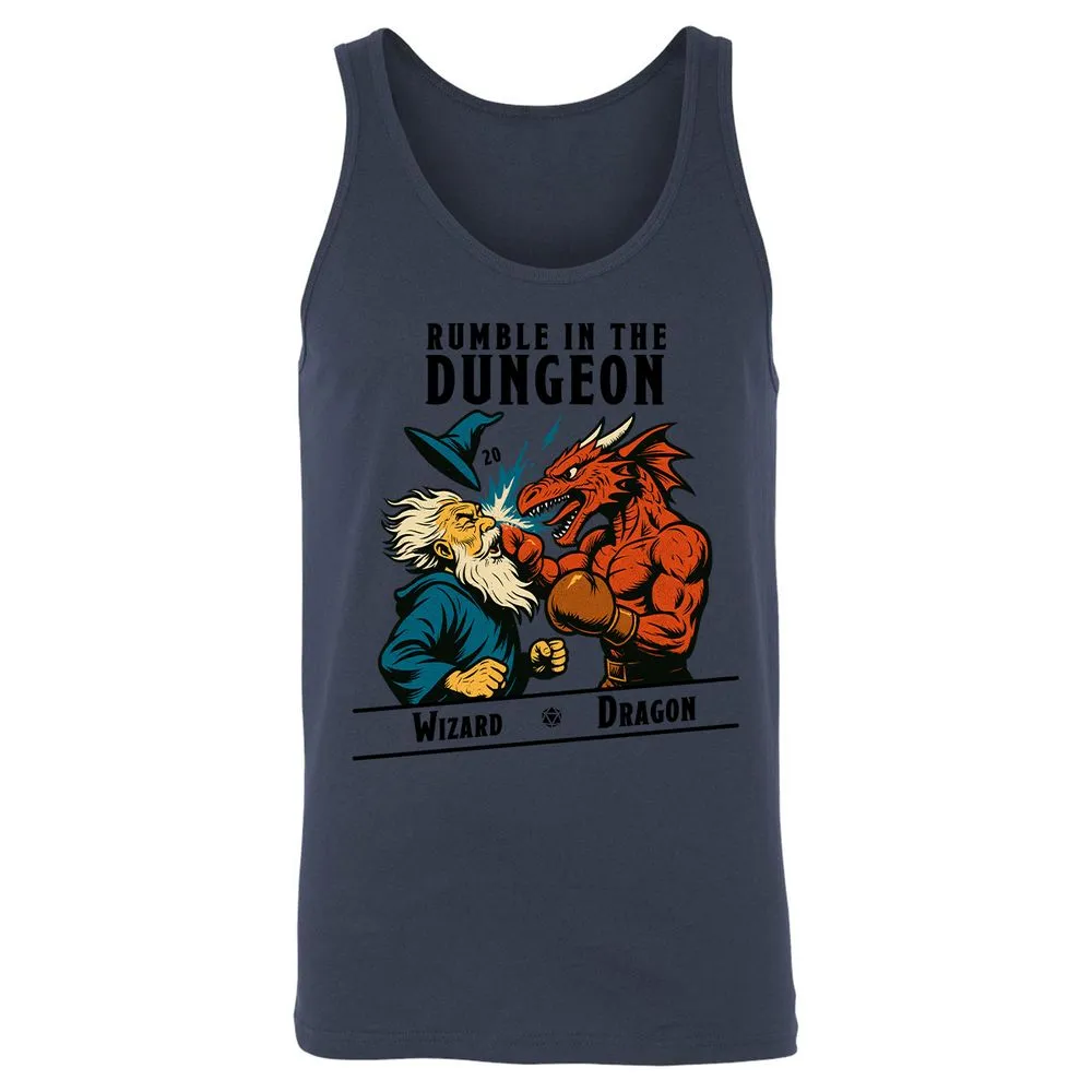 Rumble in the Dungeon Unisex Jersey Tank - Navy - 8