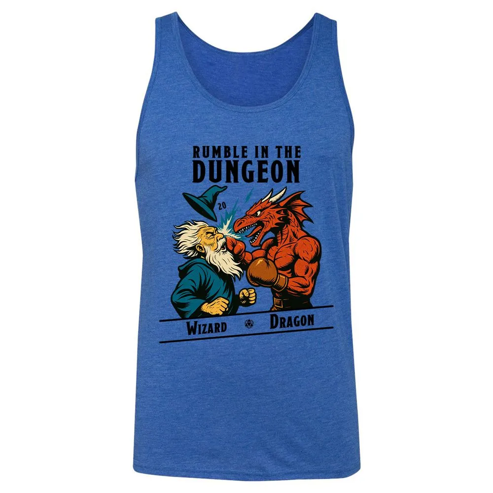 Rumble in the Dungeon Unisex Jersey Tank - True Royal Triblend - 12