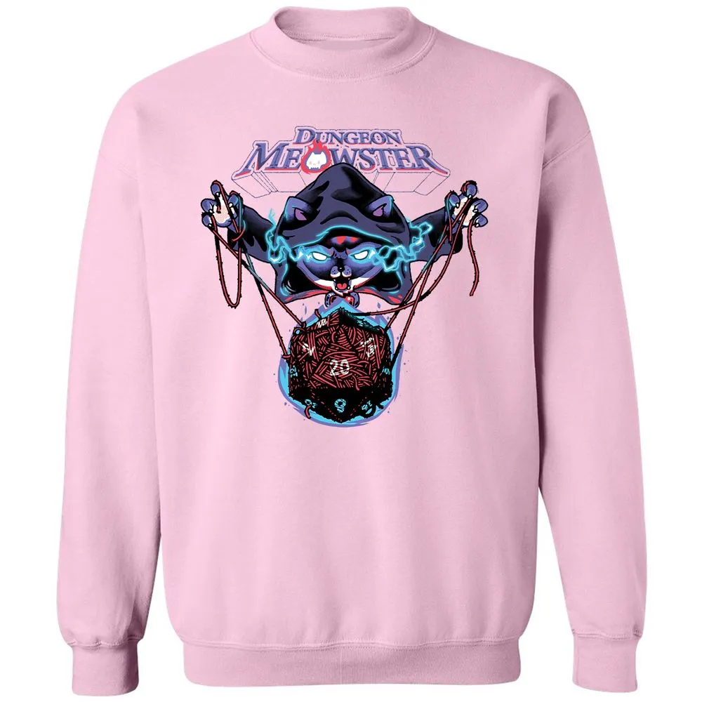 Dungeon Meowster Classic Unisex Sweatshirt - Light Pink - 3