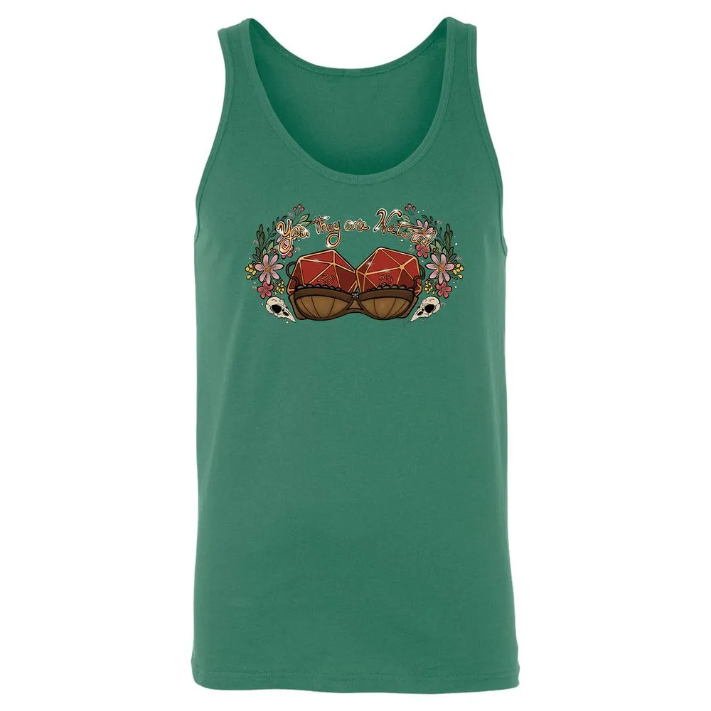 Yes They're Natural Unisex Jersey Tank - Kelly - 9