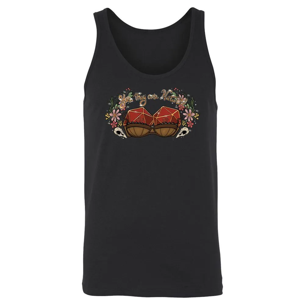Yes They're Natural Unisex Jersey Tank - Black - 1
