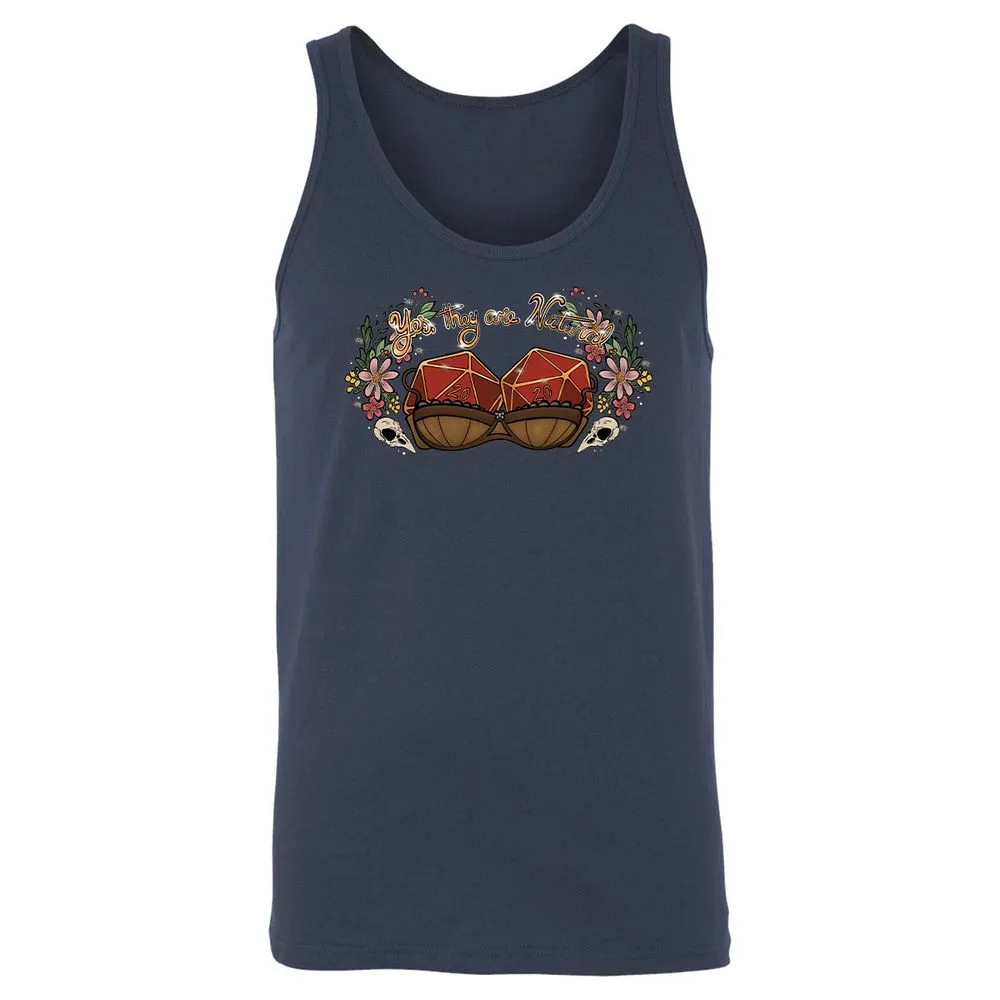 Yes They're Natural Unisex Jersey Tank - Navy - 2