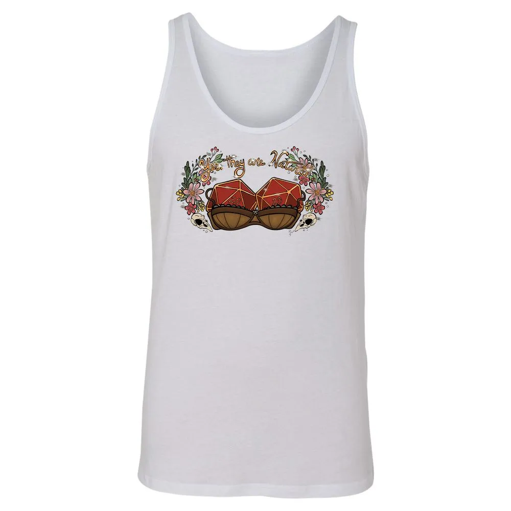 Yes They're Natural Unisex Jersey Tank - White - 14