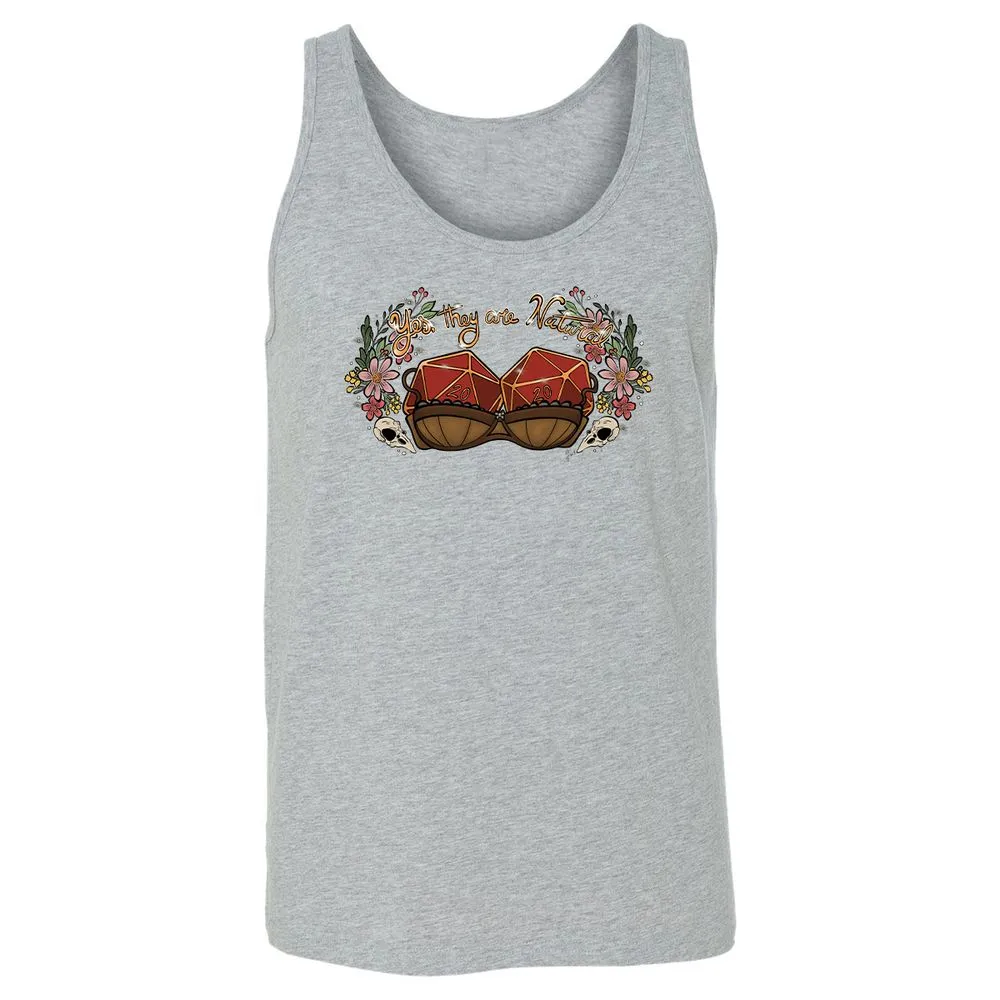 Yes They're Natural Unisex Jersey Tank - Athletic Heather - 4