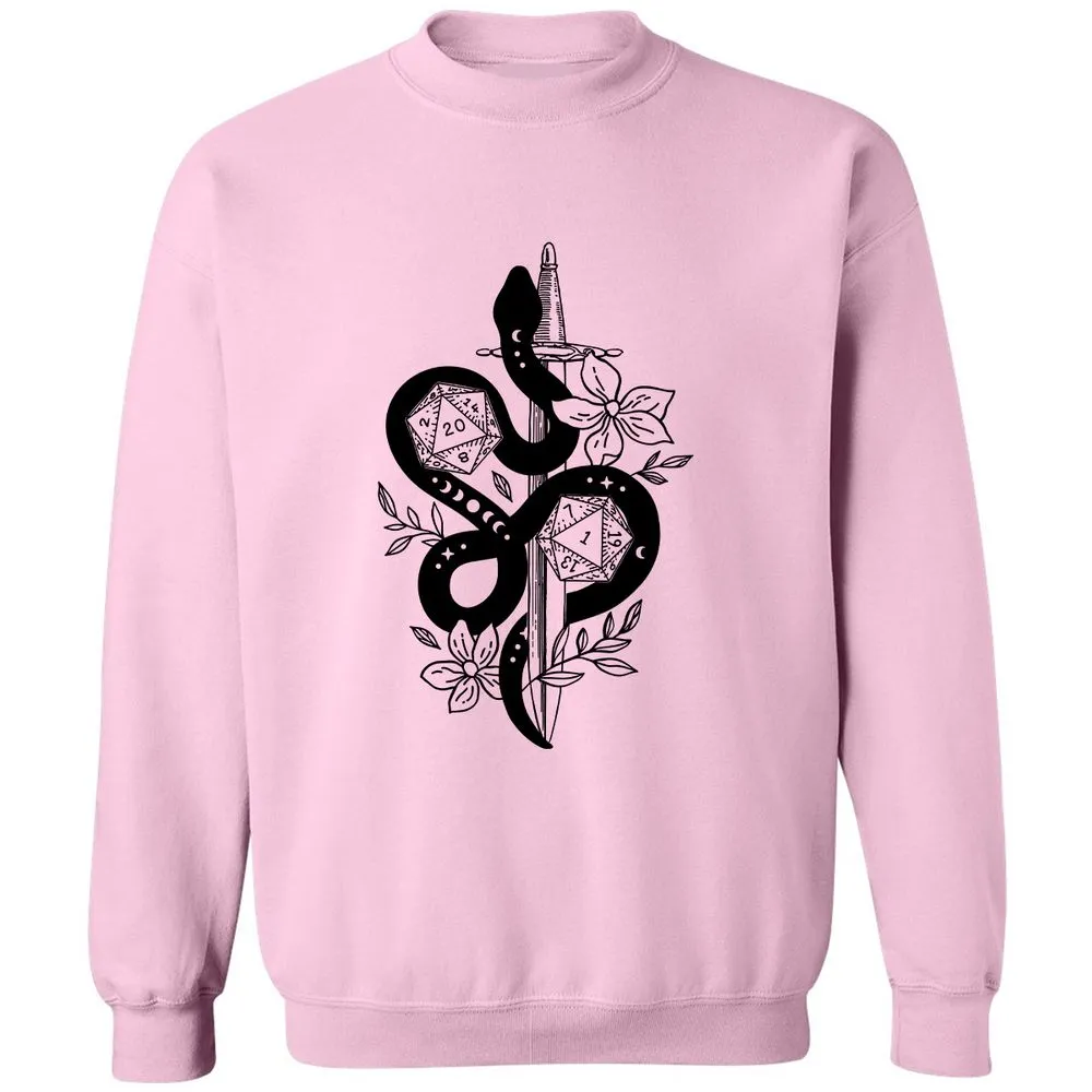 D20 Snake and Sword - Light Pink - 3