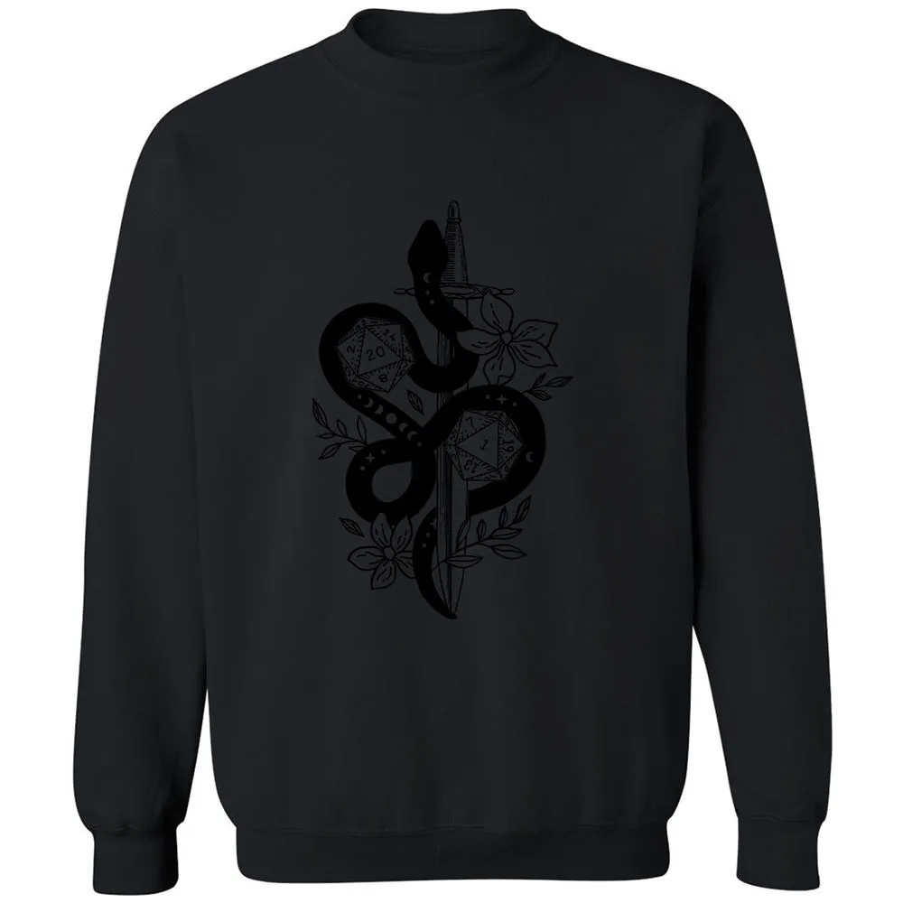 D20 Snake and Sword - Black - 12