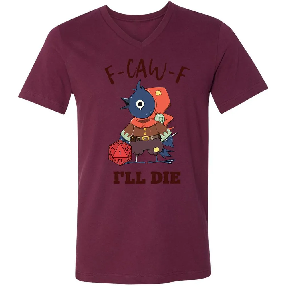 Unisex V-Neck T-Shirt - White - Maroon - 6