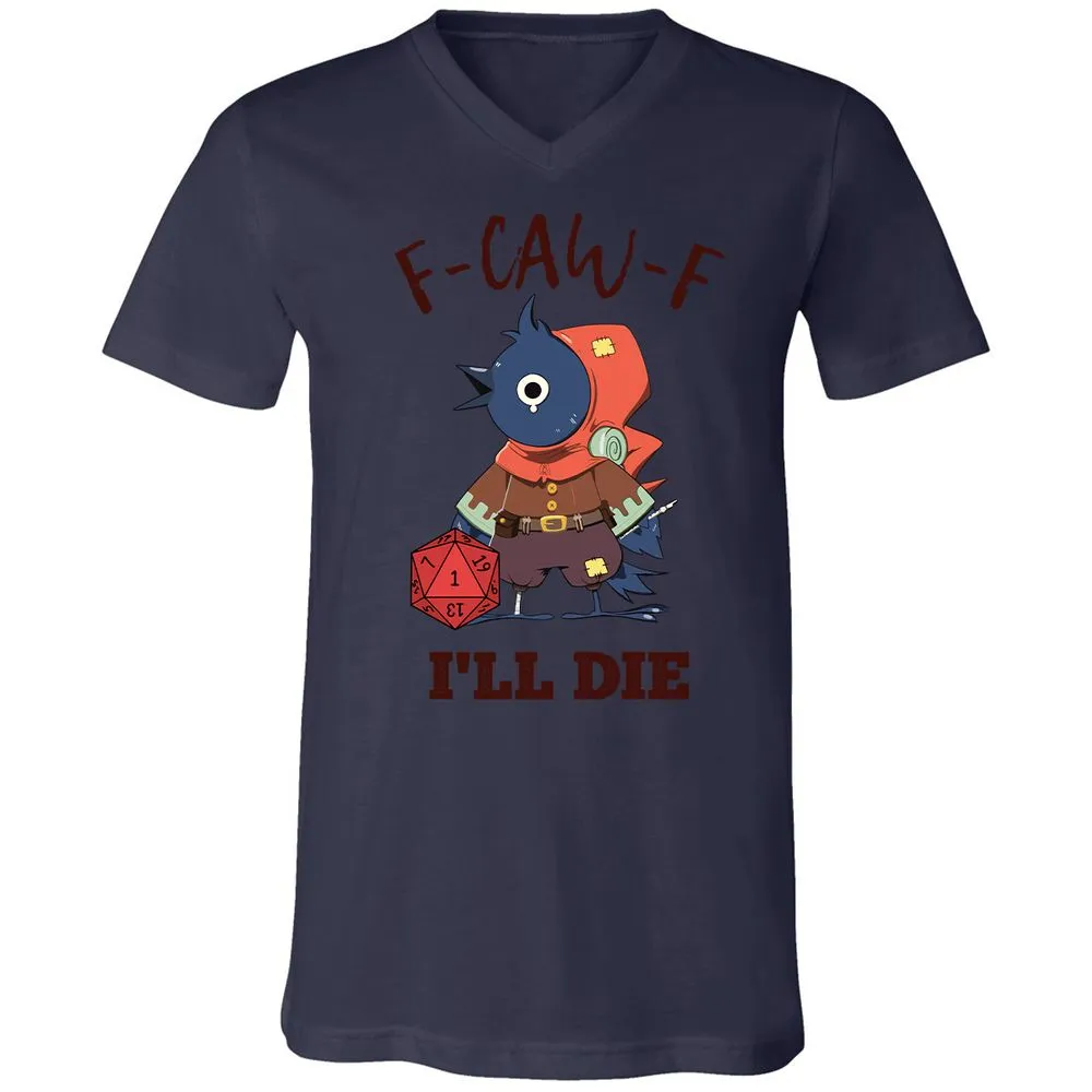 Unisex V-Neck T-Shirt - White - Navy - 9