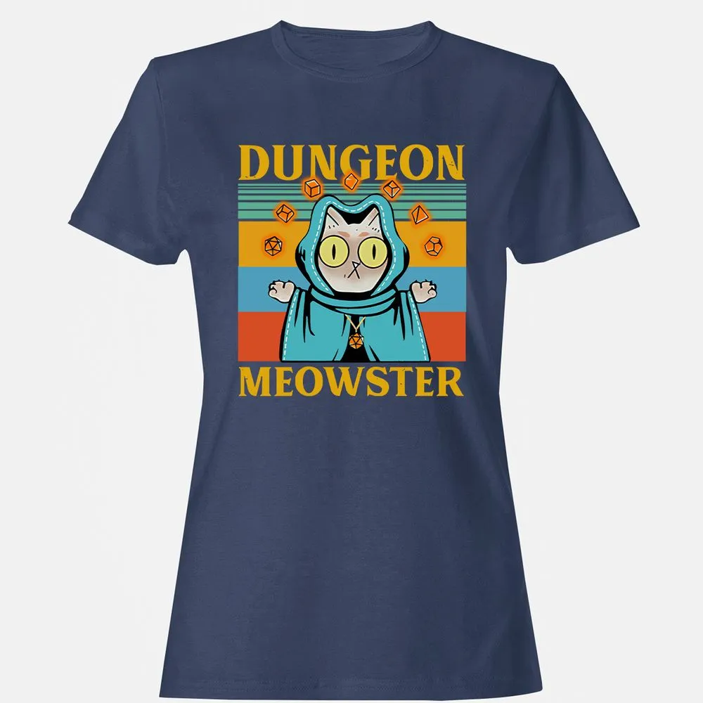 Dungeon Meowster Women's T-Shirt - Navy - 10