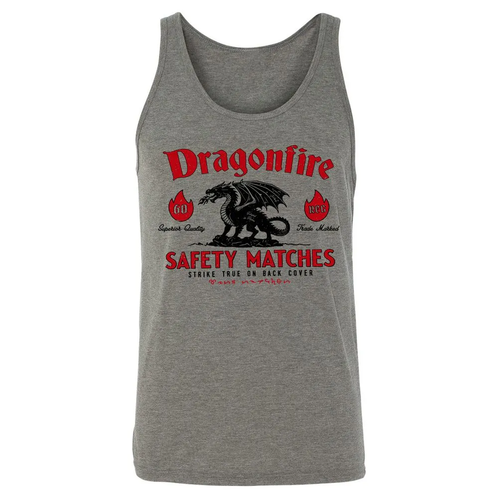 Dragonfire Unisex Jersey Tank - Grey Triblend - 2