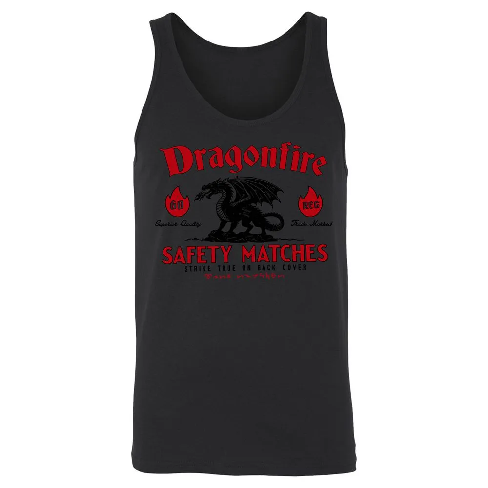 Dragonfire Unisex Jersey Tank - Black - 14