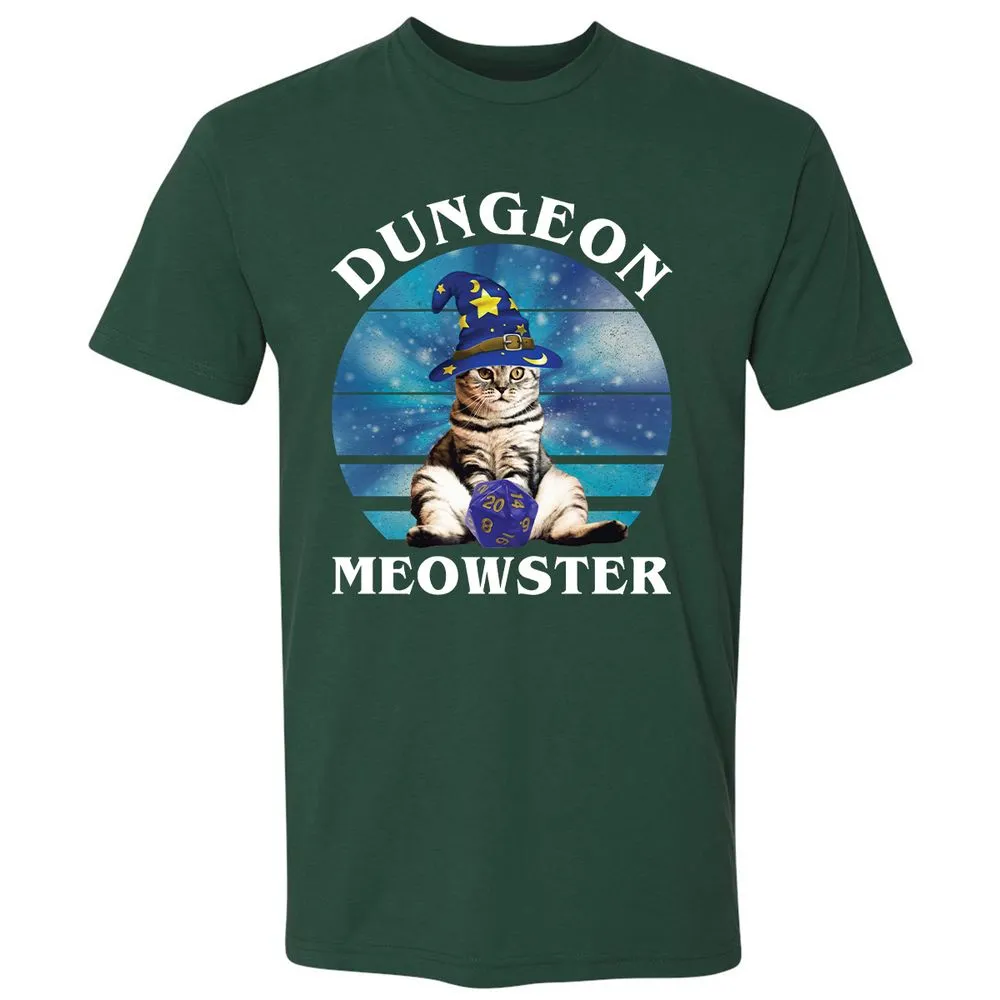 Dungeon Meowster Vintage Premium Unisex T-Shirt - Forest Green - 13