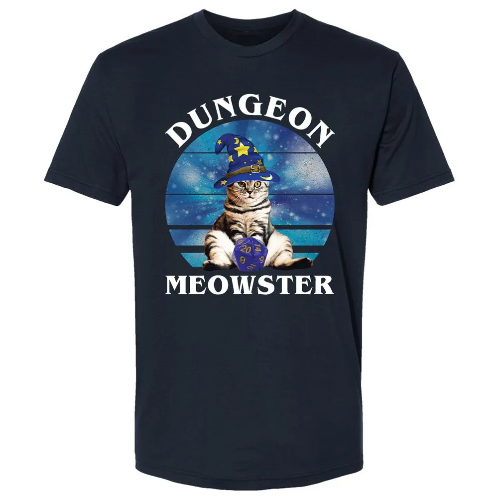 Dungeon Meowster Vintage Premium Unisex T-Shirt - Midnight Navy - 2