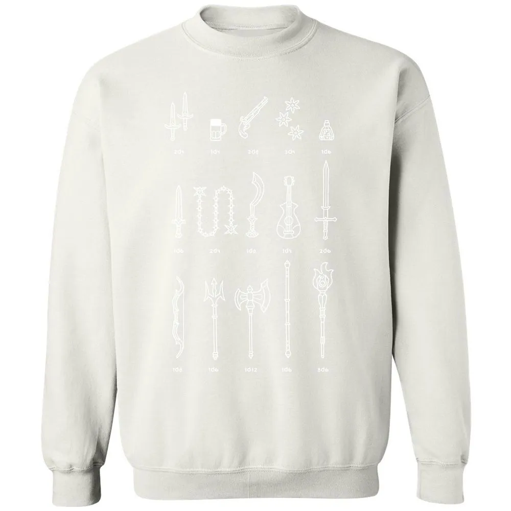 Damage Dealer RPG Classic Unisex Sweatshirt - White - 12
