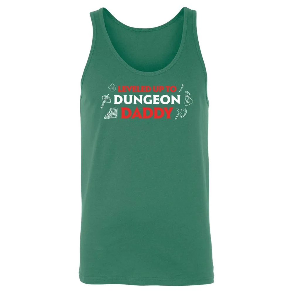 Leveled Up To Dungeon Daddy Unisex Jersey Tank - Kelly - 9