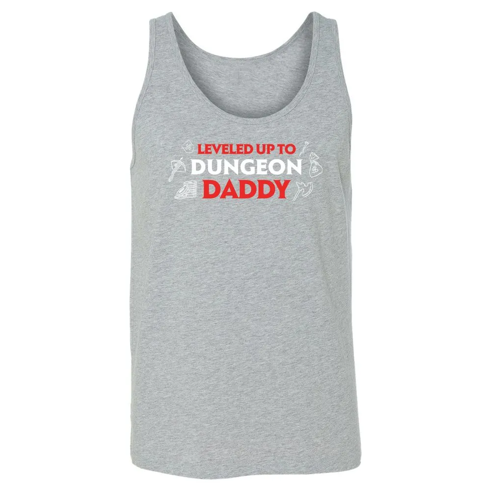 Leveled Up To Dungeon Daddy Unisex Jersey Tank - Athletic Heather - 4