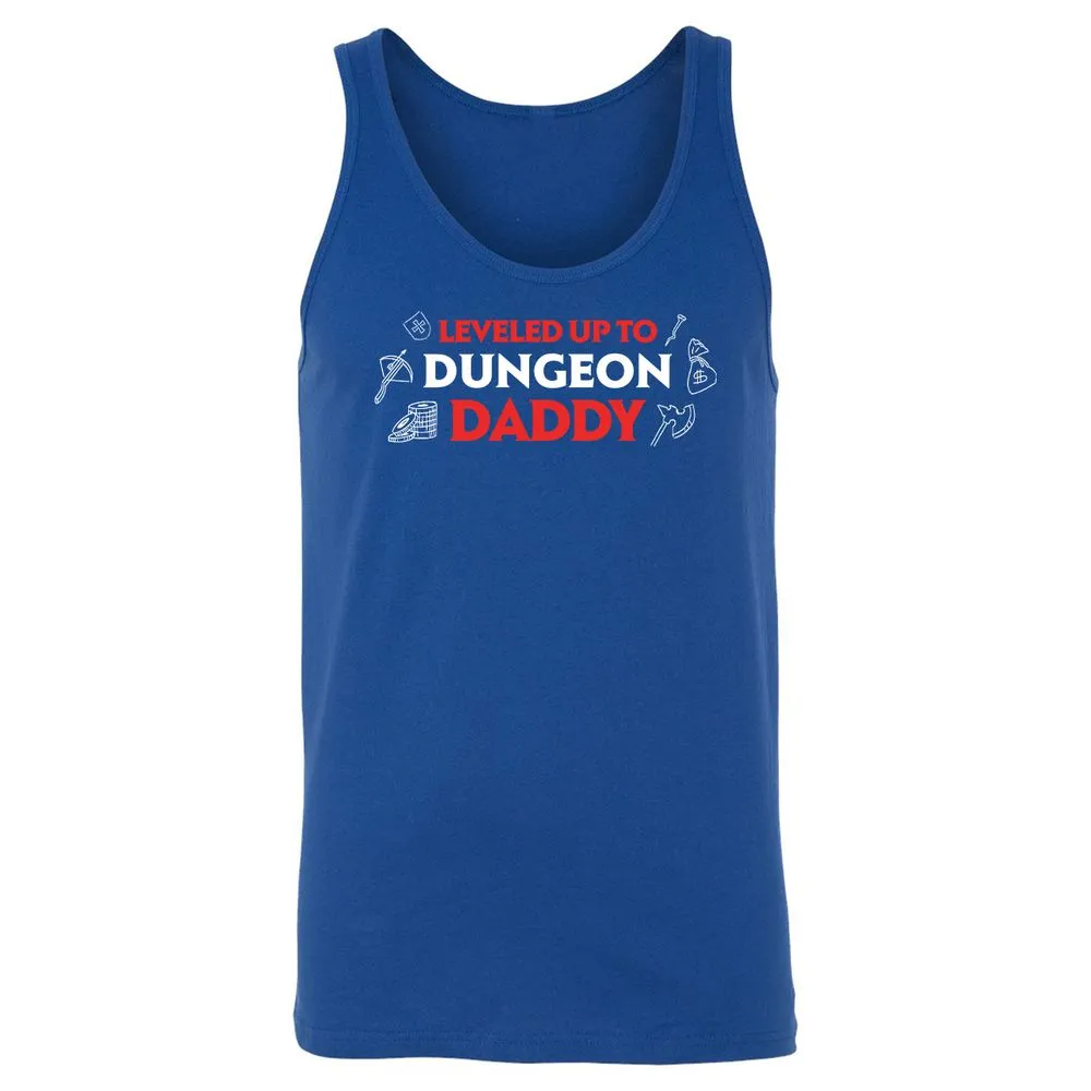 Leveled Up To Dungeon Daddy Unisex Jersey Tank - True Royal - 13
