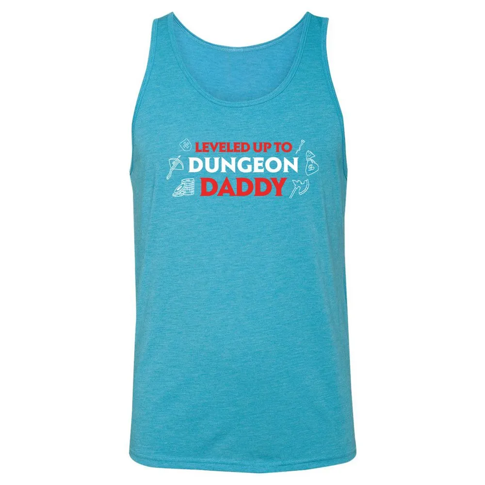 Leveled Up To Dungeon Daddy Unisex Jersey Tank - Aqua Triblend - 3