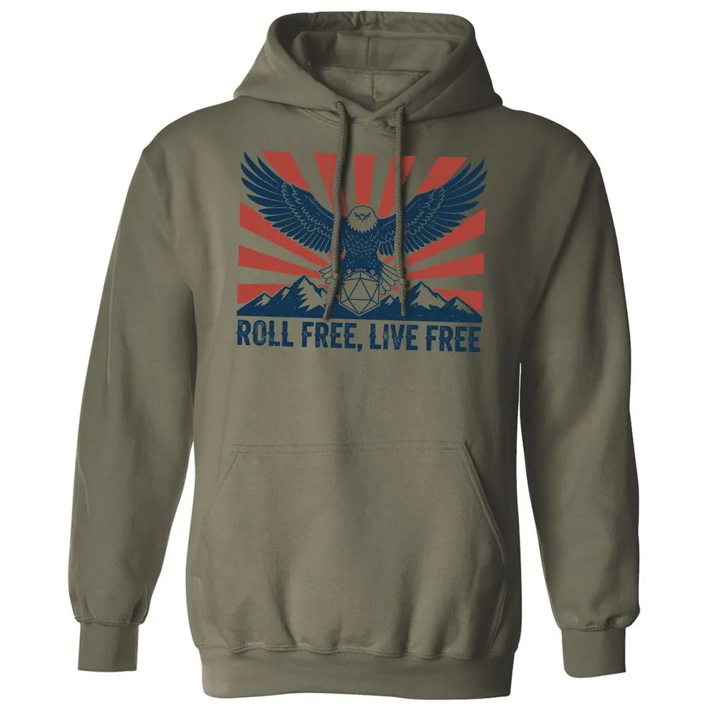 Roll Free, Live Free Classic Unisex Hoodie - Military Green - 4