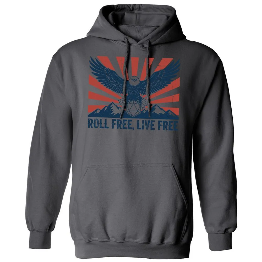 Roll Free, Live Free Classic Unisex Hoodie - Charcoal - 7