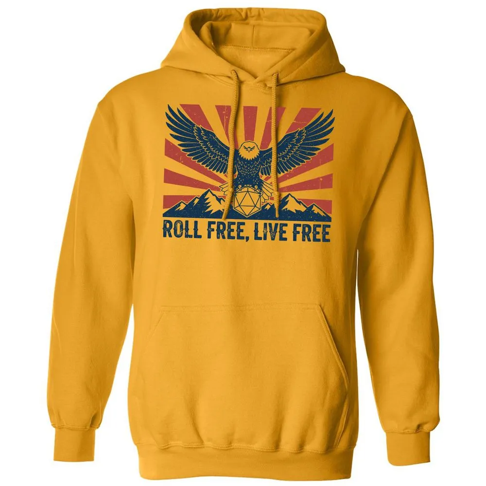 Roll Free, Live Free Classic Unisex Hoodie - Gold - 12