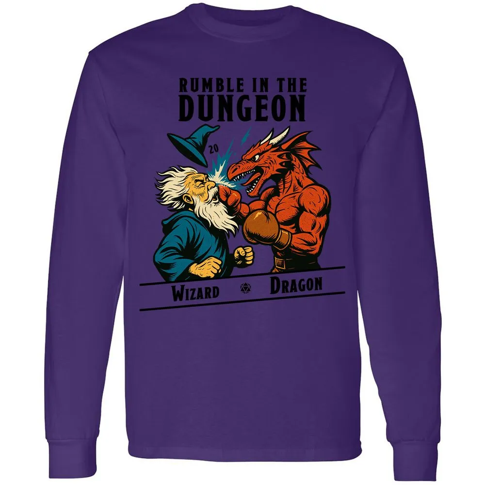 Rumble in the Dungeon Long Sleeve T-Shirt - Purple - 13