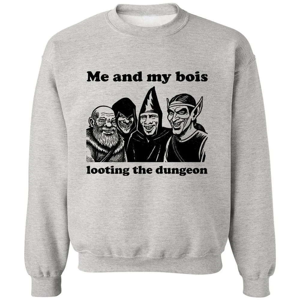 Me and my bois looting the dungeon Classic Unisex Sweatshirt - Ash - 2